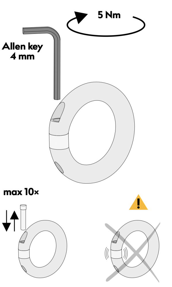 Otváranie krúžku Singing Rock Ringo