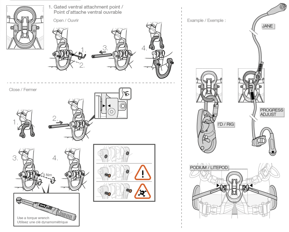 Sedák Petzl Astro Sit rozoberateľný pripájací bod