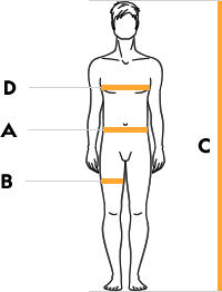 Miery Singing Rock Body II Miery postavy pre správnu veľkosť postroja Singing Rock Body Energetic