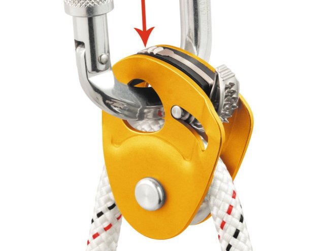 Kladka blokantom Petzl Micro Traxion