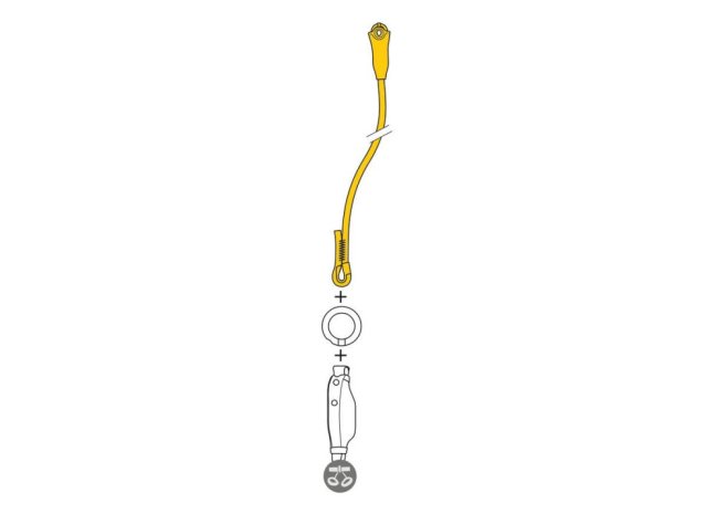 Jednoduchý lanyard Petzl Jane I - Dĺžka: 100 cm