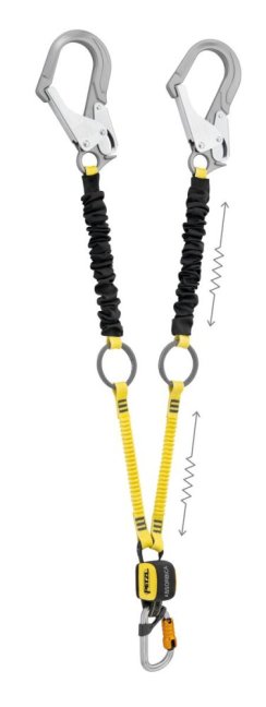Tlmič pádu s dvoma lanami Petzl Absorbica Y MGO