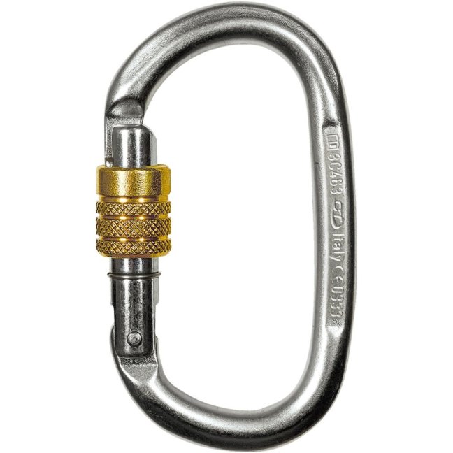 Oválna oceľová karabína CT Pillar Steel - Typ: SG - screw lock