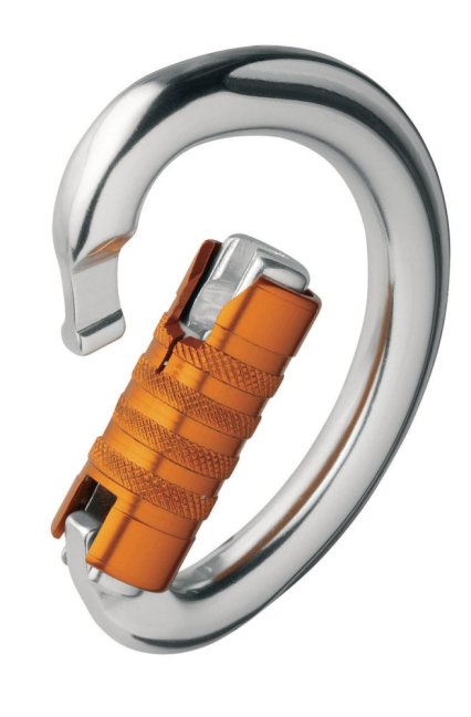 Karabína pólkruhovitého tvaru Petzl Omni - Typ: screw lock