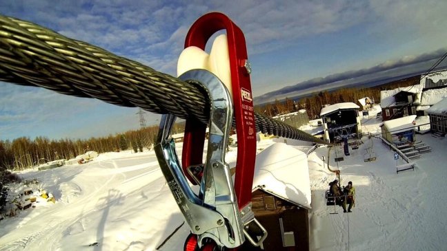 Kladka na záchranu z lanovky Petzl Rollcab