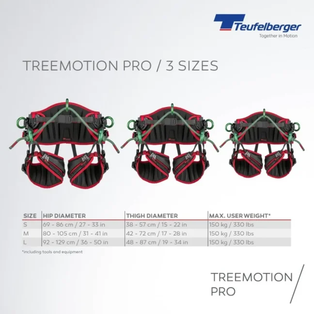 Arboristický sedák Teufelberger treeMOTION Pro X - Veľkosť: L