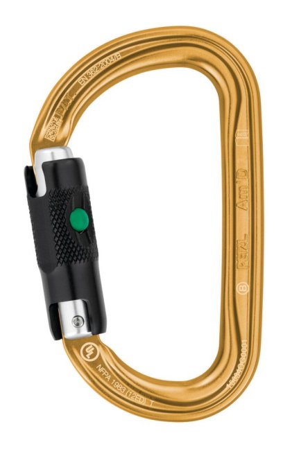 Asymetrická karabína Petzl Am´D - Typ: triact lock, Farba: čierna