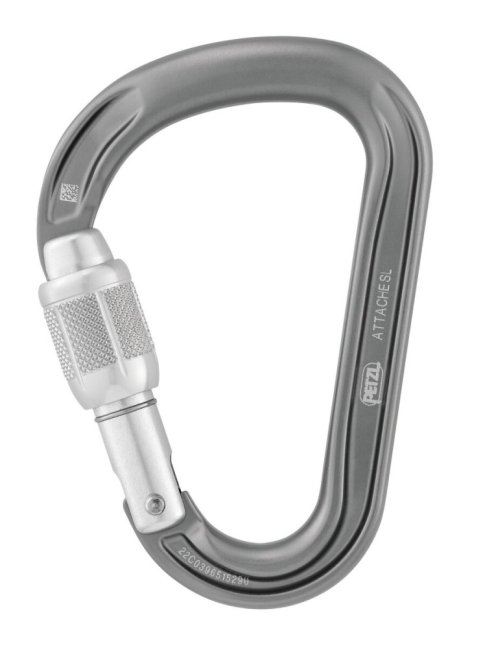 HMS karabína Petzl Attache - Typ: screw lock, Farba: čierna