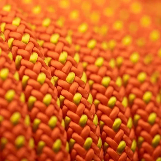 Arboristické lano Teufelberger Tachyon 11,5 mm - Dĺžka: 60 m, Farba: oranžová + žltá, Ukončenie: so splietaným okom