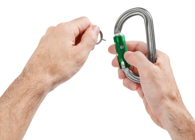 Asymetrická karabína Petzl Am´D - Typ: twist lock, Farba: čierna