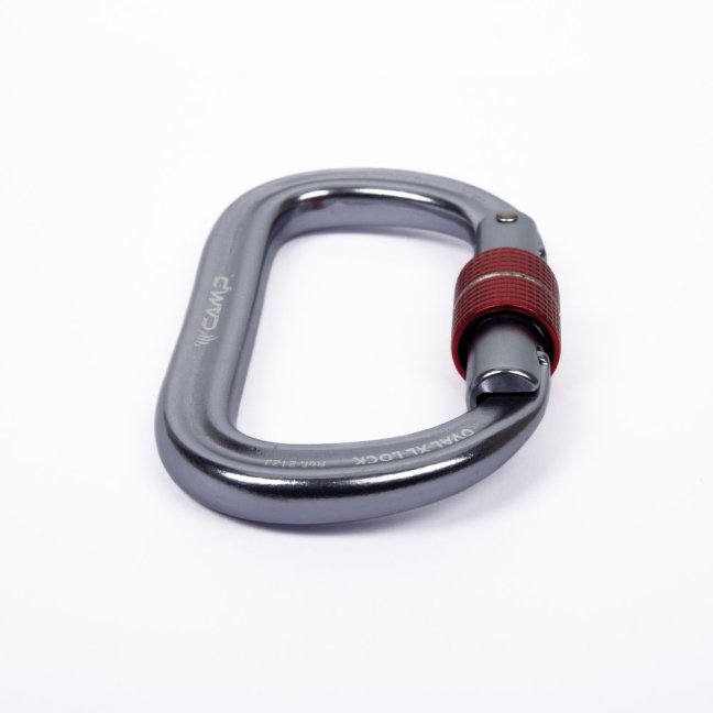 Karabína Camp Oval XL Lock - Farba: šedá