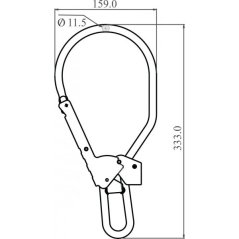 Stožiarnický hák Kratos Tower Hook FA 50 213 80