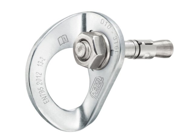 Kotviaci bod / kotviaci nit Petzl Coeur - Veľkosť: STEEL - 10 mm - plaketa bez nitu