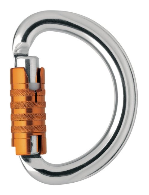 Karabína pólkruhovitého tvaru Petzl Omni - Typ: screw lock