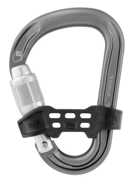 HMS karabína Petzl Attache - Typ: screw lock, Farba: čierna