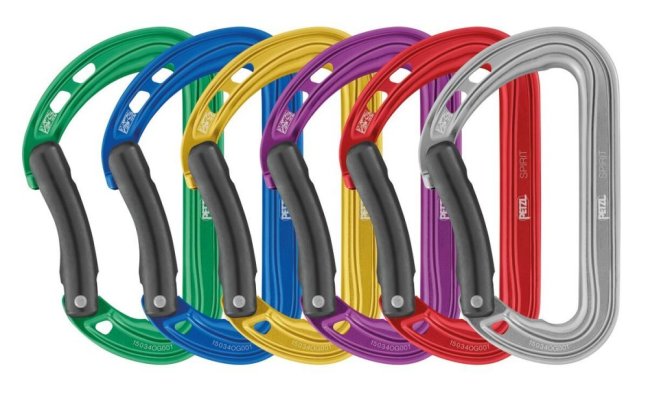 Horolezecká karabína Petzl Spirit - Typ: bent, Farba: zelená