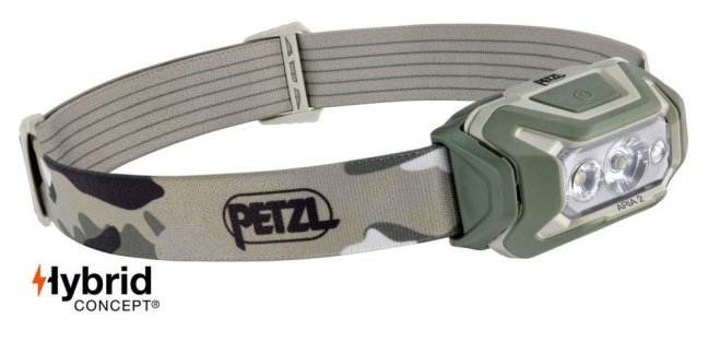 Pracovná čelovka s farebným svietením Petzl Aria 2 RGB - Farba: kamufláž