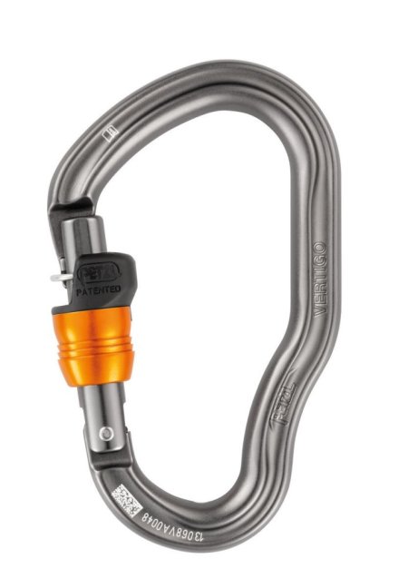 Veľká asymetrická karabína Petzl Vertigo - Typ: wire lock