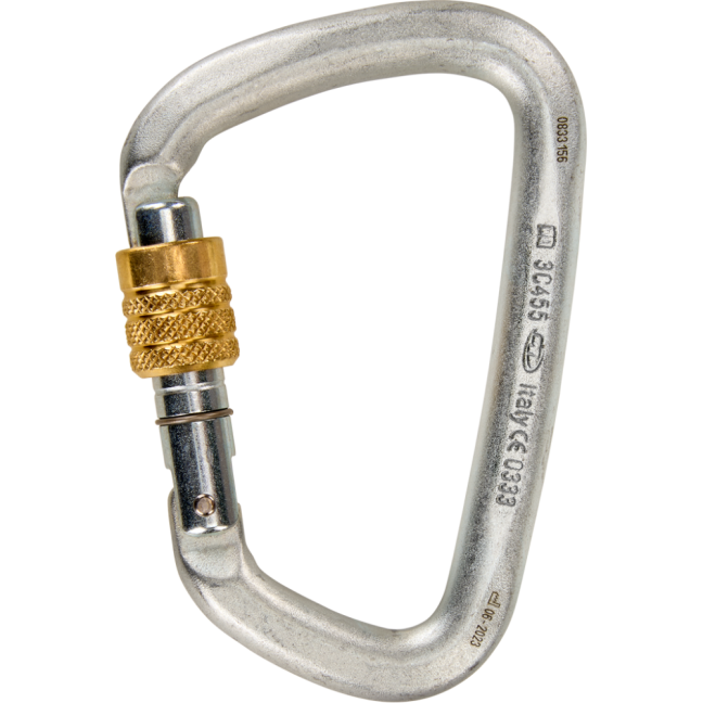 Oceľová karabína Climbing Technology Large Steel - Typ: SG - screw lock