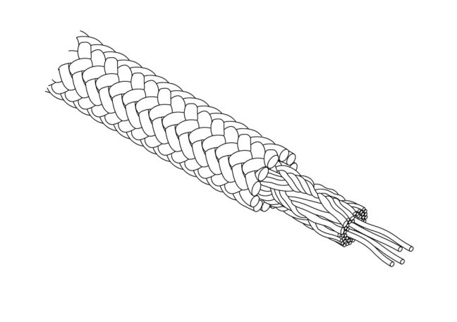 Arboristické lano Teufelberger Tachyon 11,5 mm - Dĺžka: 45 m, Farba: oranžová + modrá, Ukončenie: so splietaným okom