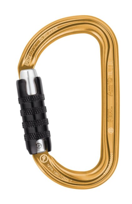 Asymetrická karabína Petzl Am´D - Typ: twist lock, Farba: čierna