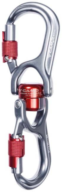 Karabína s obratlíkom Camp Enigma 3Lock - Typ: 3Lock, Farba: čierna