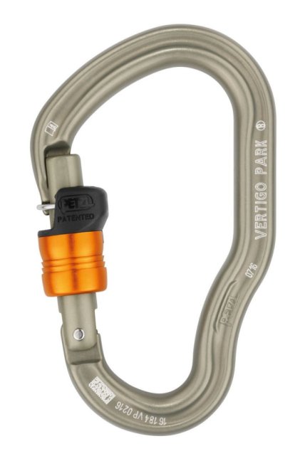 Veľká asymetrická karabína Petzl Vertigo - Typ: wire lock