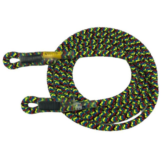 Arboristické lano Edelrid XPe 12,3 mm - Dĺžka: 50 m, Farba: žlto-modré, Ukončenie: bez pripájacieho oka