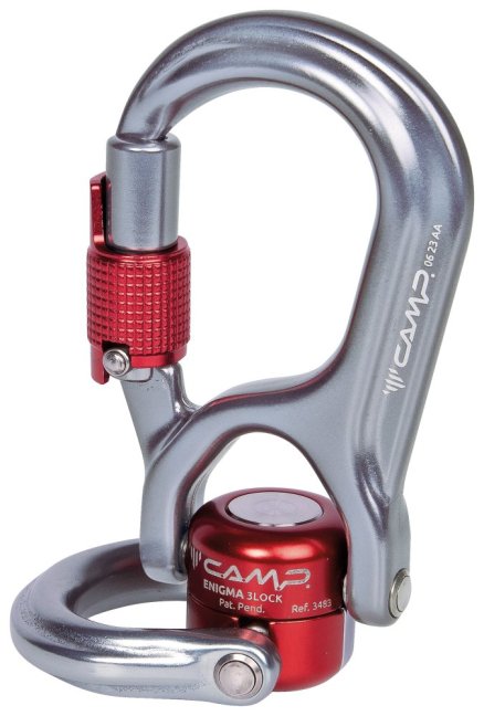 Karabína s obratlíkom Camp Enigma 3Lock - Typ: 3Lock, Farba: čierna