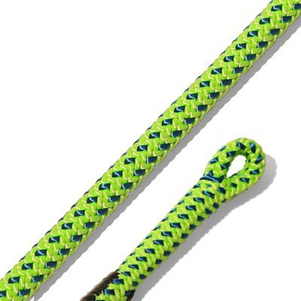Arboristické lano Teufelberger Tachyon 11,5 mm - Dĺžka: 45 m, Farba: zelená + modrá, Ukončenie: so splietaným okom