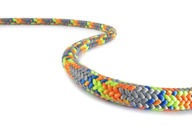 Arboristické lano Teufelberger Tachyon 11,5 mm - Dĺžka: 60 m, Farba: oranžová + žltá, Ukončenie: so splietaným okom