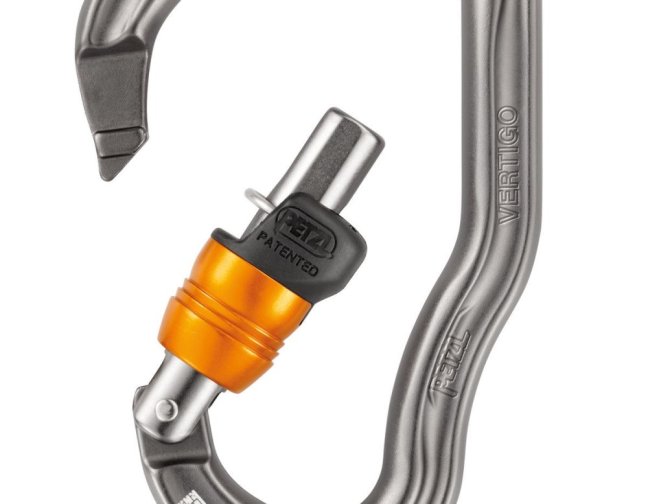 Veľká asymetrická karabína Petzl Vertigo - Typ: wire lock Park