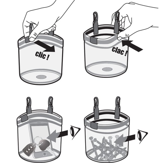 Priehľadné vrecko na spojovací materiál Beal Glass Bucket