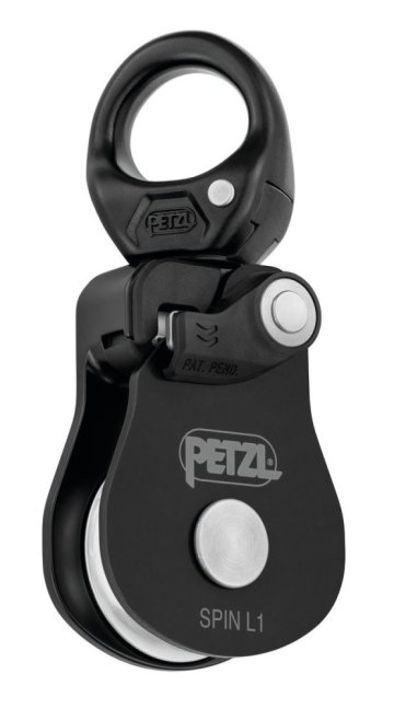 Kladka s otvárateľnou bočnicou Petzl Spin L - Typ: Spin L1, Farba: čierna