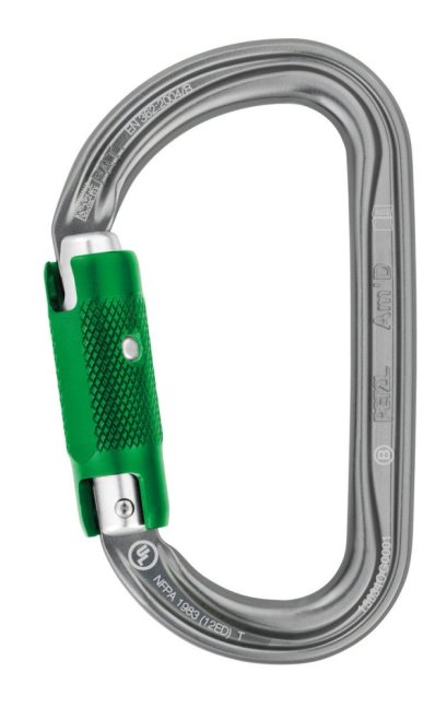Asymetrická karabína Petzl Am´D - Typ: twist lock, Farba: čierna