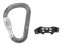 HMS karabína Petzl Attache - Typ: screw lock, Farba: čierna