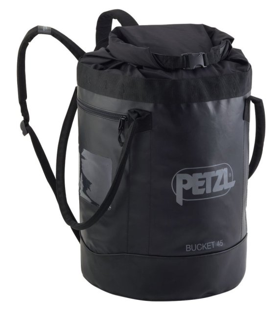 Odolný vak Petzl Bucket - Farba: čierna, Veľkosť: 45 l