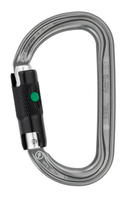 Asymetrická karabína Petzl Am´D - Typ: twist lock, Farba: čierna