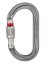 Oválna karabína Petzl OK - Typ: screw lock, Farba: šedá