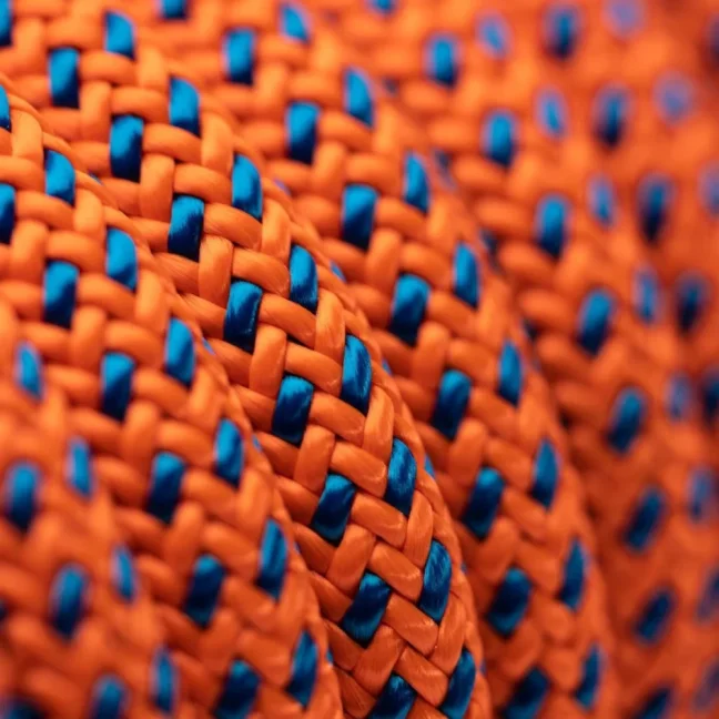 Arboristické lano Teufelberger Tachyon 11,5 mm - Dĺžka: 60 m, Farba: oranžová + žltá, Ukončenie: so splietaným okom