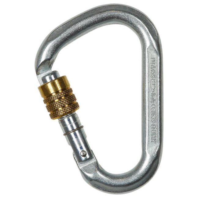Oceľová HMS karabína Climbing Technology Snappy Steel - Typ: SG - screw lock