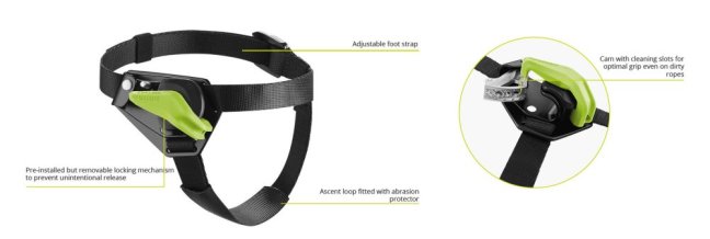 Nožný blokant s poistkou Edelrid Foot Cruiser - Pravý / ľavý: ľavý