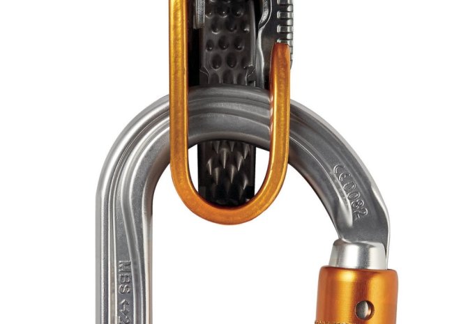 Oválna karabína Petzl OK - Typ: triact lock, Farba: čierna