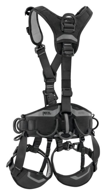 Bezpečnostný postroj Petzl Astro - Verzia: medzinárodná verzia - čierna farba, Veľkosť: 2