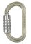 Oválna oceľová karabína Petzl Oxan - Typ: screw lock, Farba: čierna