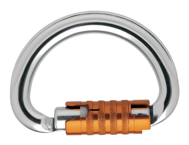 Karabína pólkruhovitého tvaru Petzl Omni - Typ: screw lock