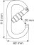 Karabína Camp Oval XL Lock - Farba: šedá