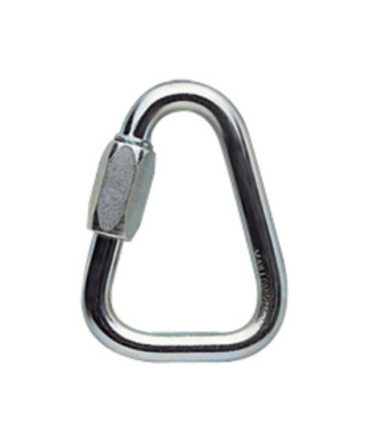 Trojuholníková spojka Petzl Delta - Typ: 8 mm s priečkou, Farba: strieborná