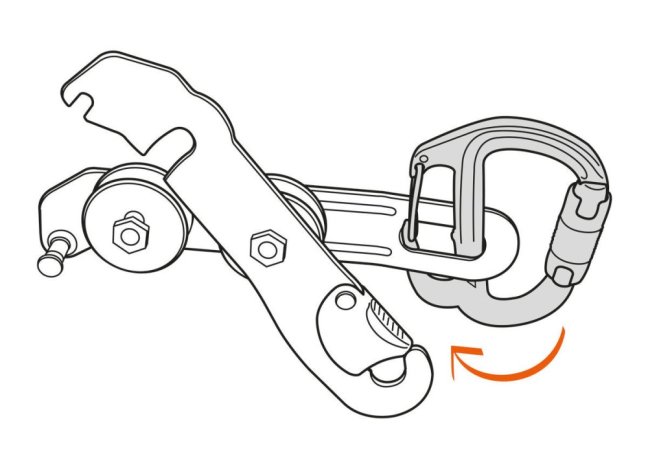 Karabína pre zlaňovacie brzdy Petzl Freino Z