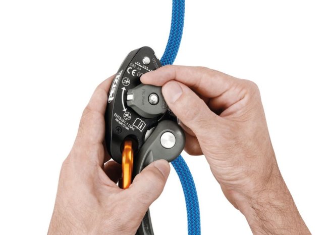 Istítko pre lezenie Petzl Grigri+ - Farba: oranžová